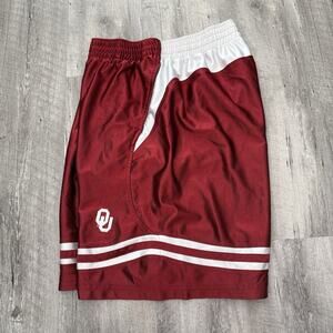 Vintage Nike Team OU Oklahoma Sooners Basketball Shorts Mens XL Satin Dazzle